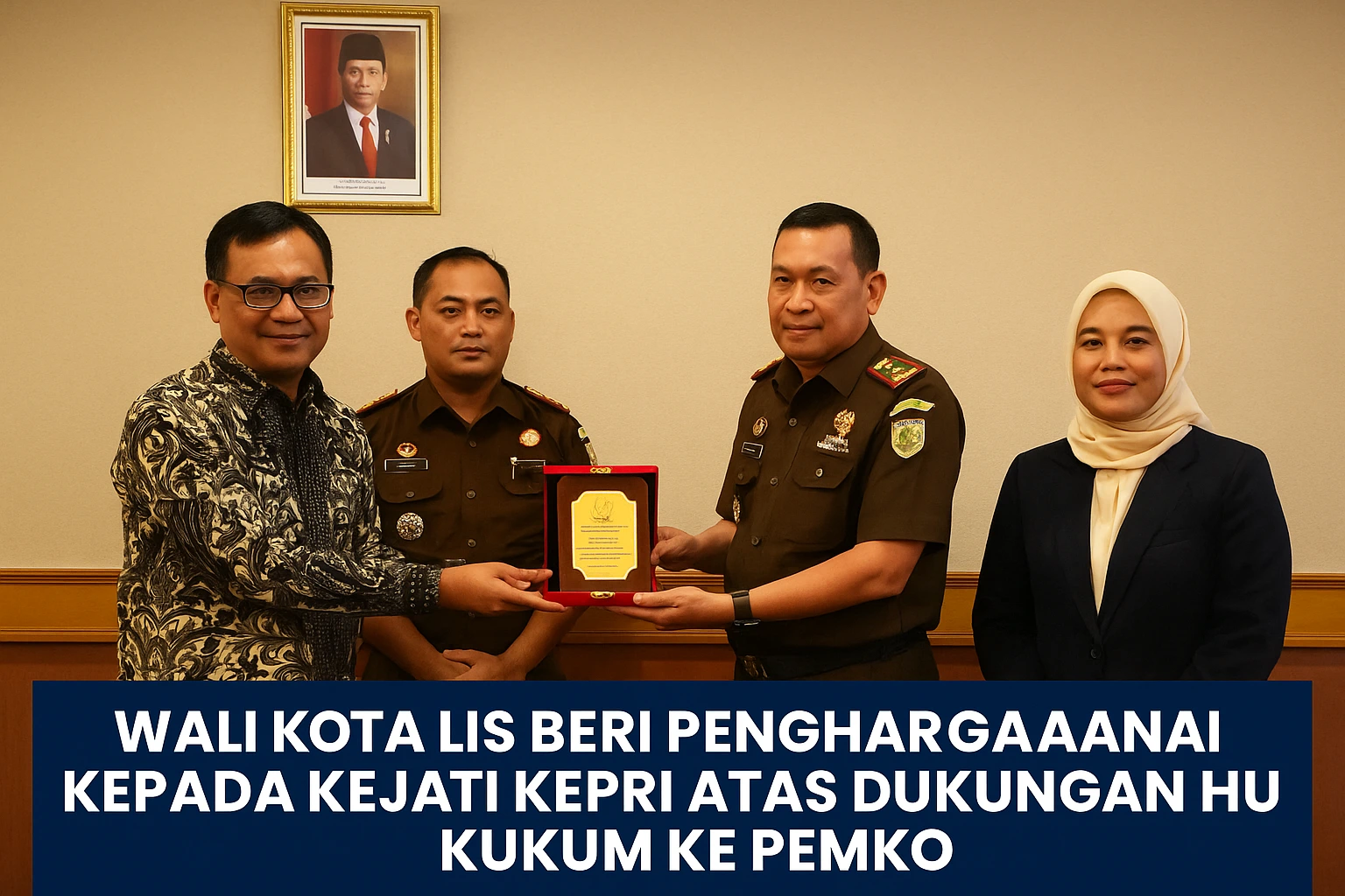 Lis Beri Penghargaan ke Kejati Kepri atas Dukungan Hukum untuk Pemko Tanjungpinang