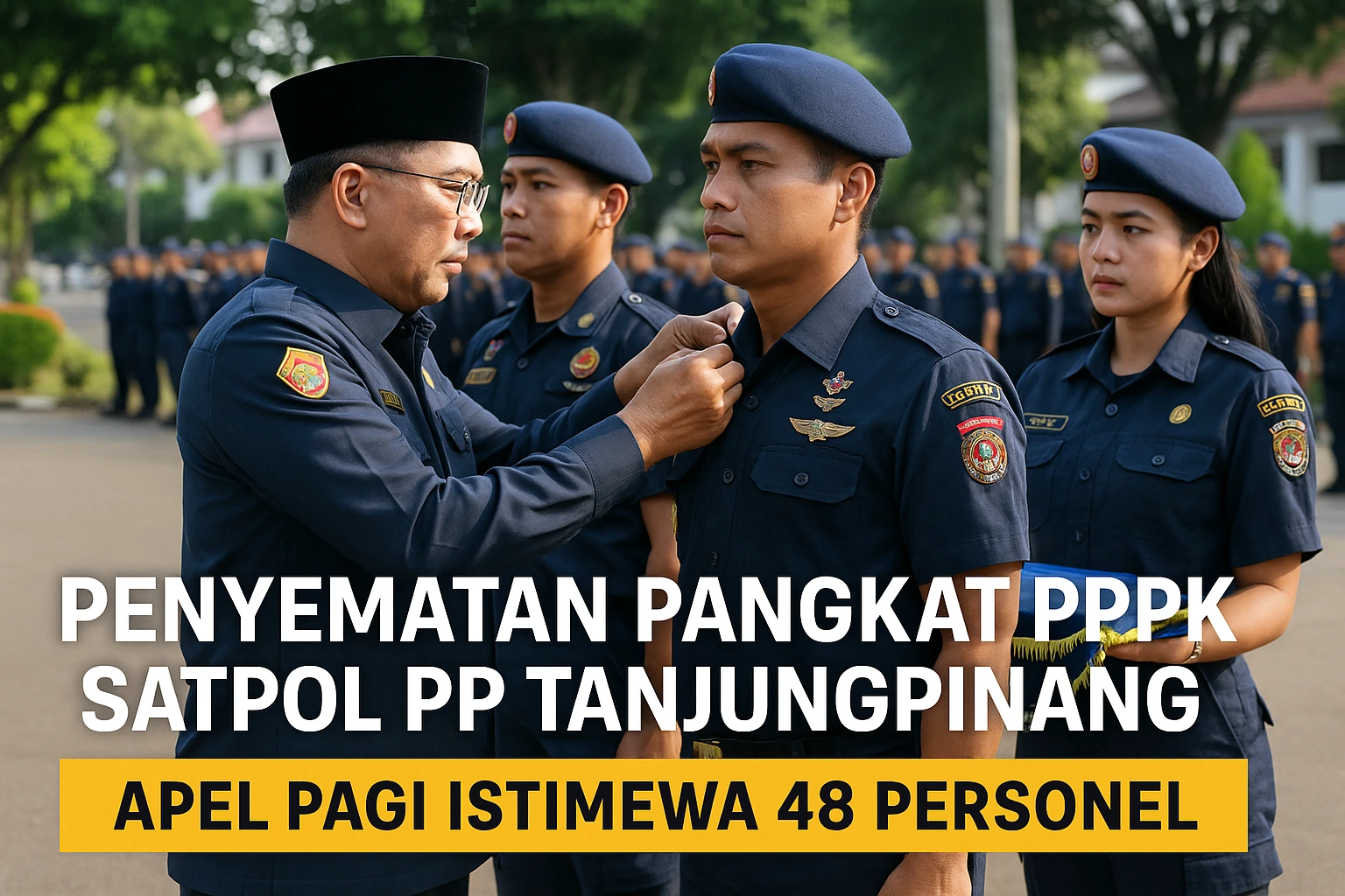 Penyematan Pangkat PPPK Satpol PP Tanjungpinang