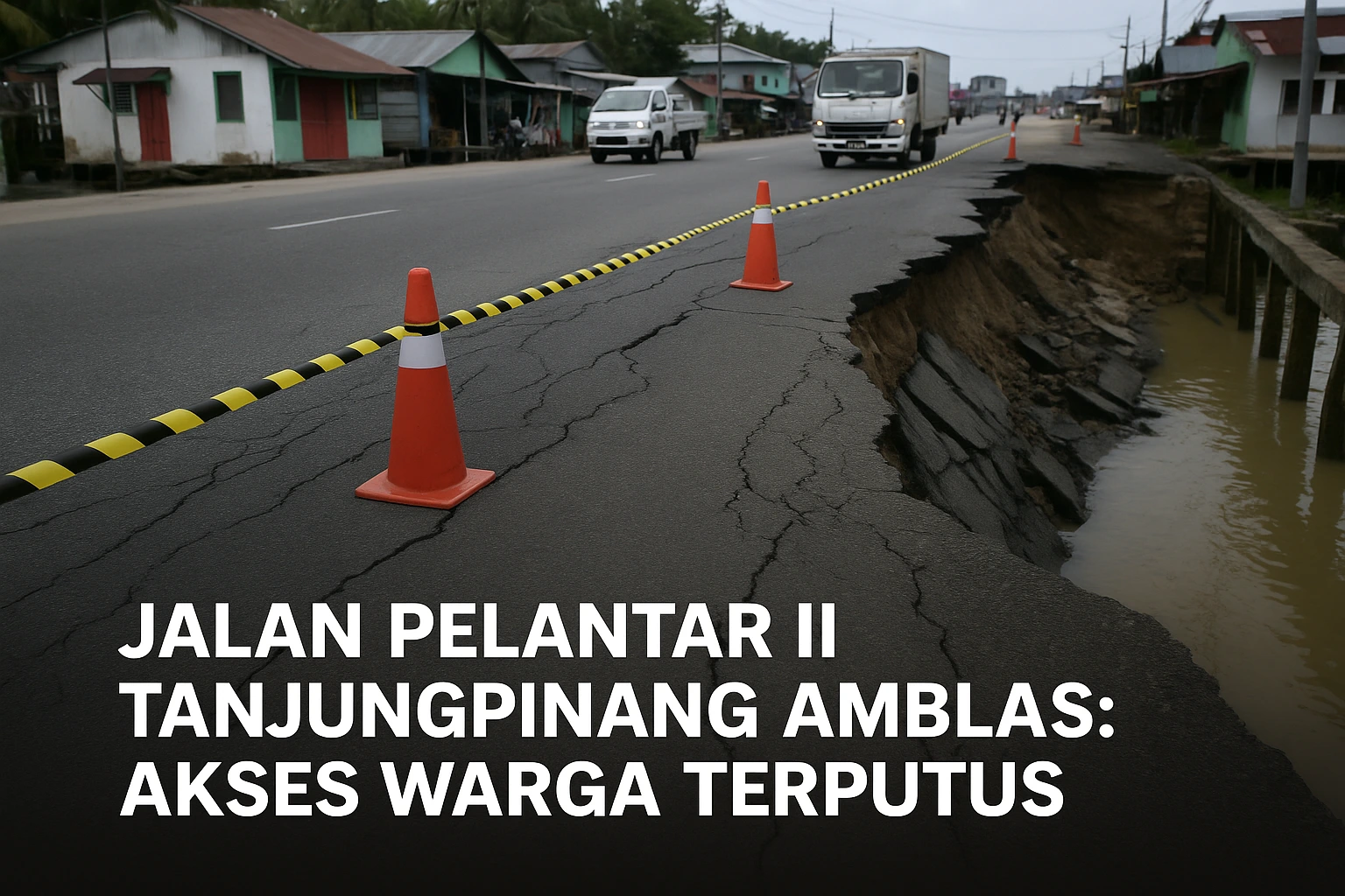 Jalan Pelantar II Tanjungpinang Amblas