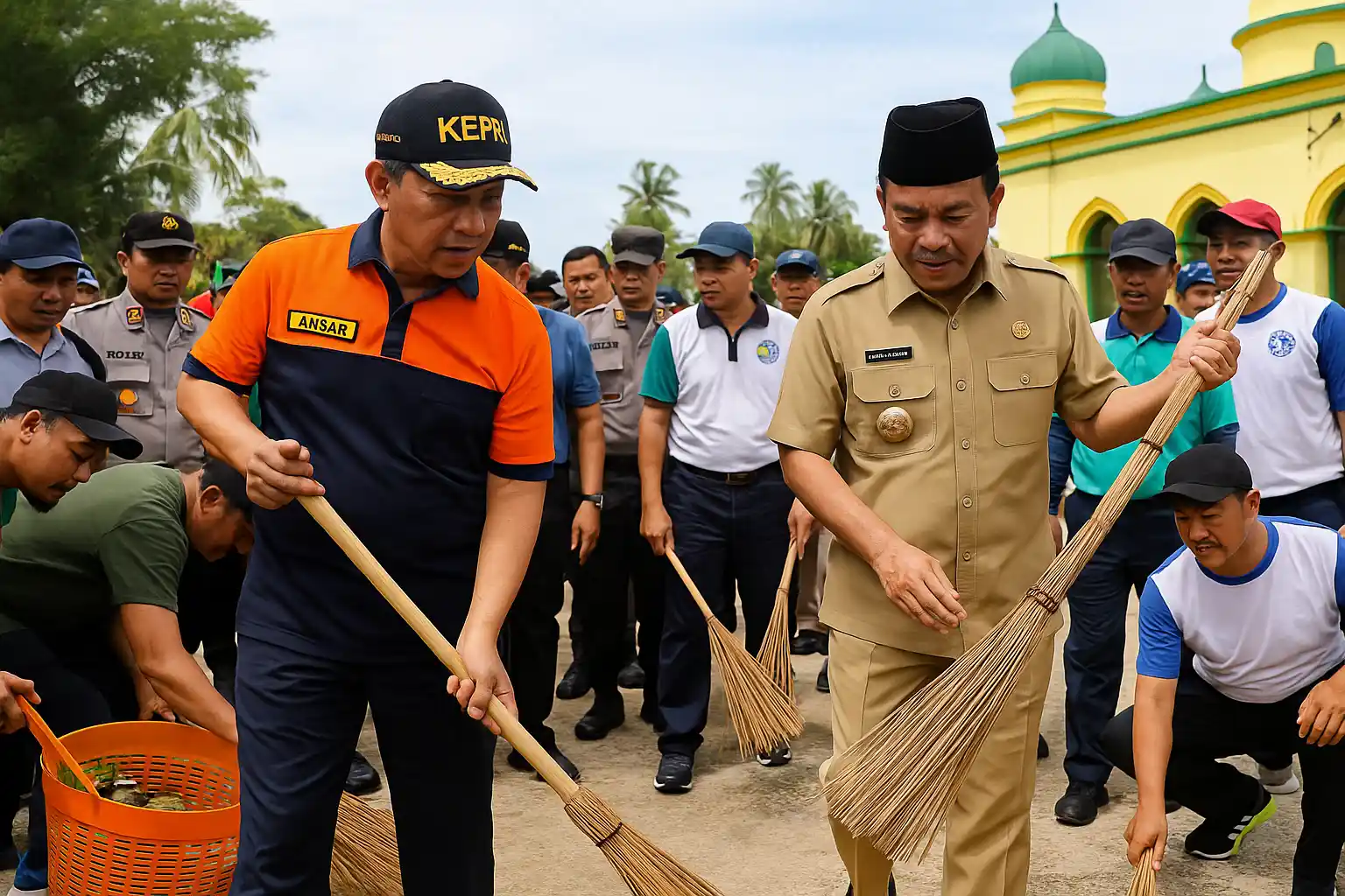 Gerakan Wisata Bersih di Penyengat Dipimpin Ansar & Ariza