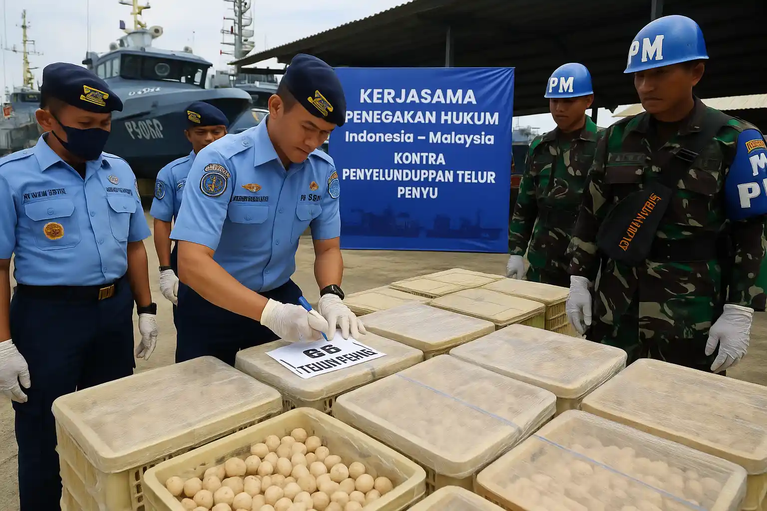 Oknum TNI AD Diduga Selundupkan 96 Ribu Telur Penyu