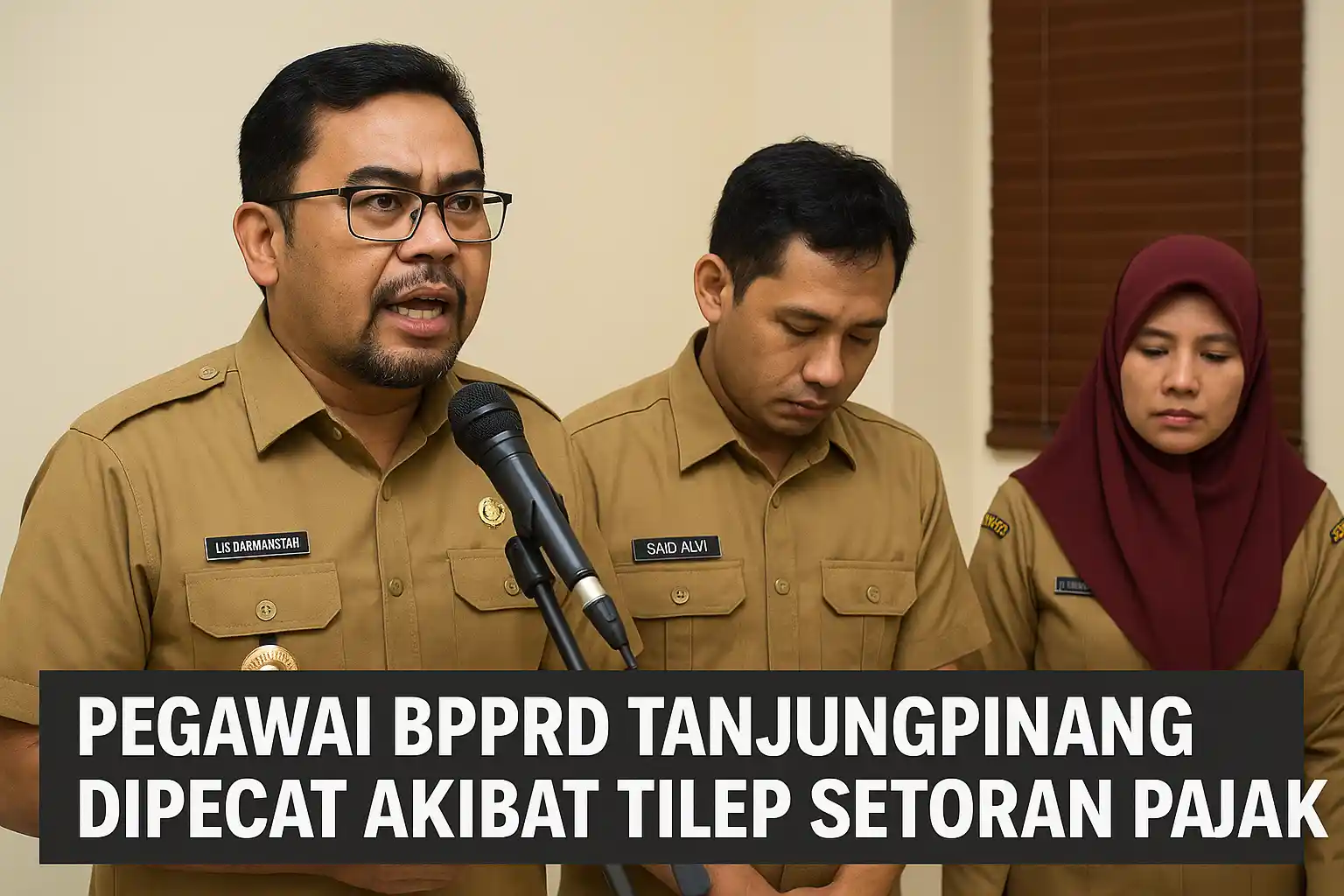 Pegawai BPPRD Tanjungpinang Dipecat Akibat Tilep Setoran Pajak