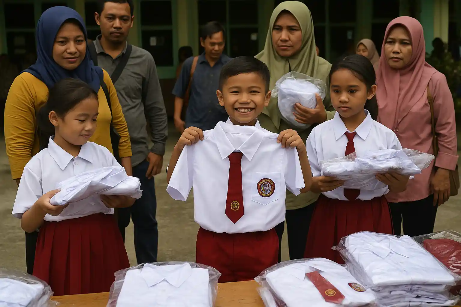 Pemko Tanjungpinang Bagikan Seragam Gratis ke 6.965 Siswa