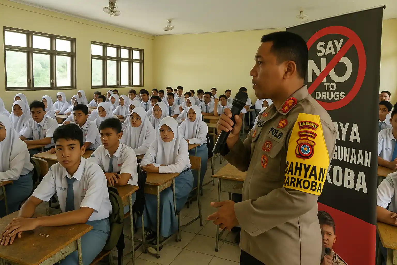 Satbinmas Polres Bintan Edukasi Bahaya Narkoba di Sekolah