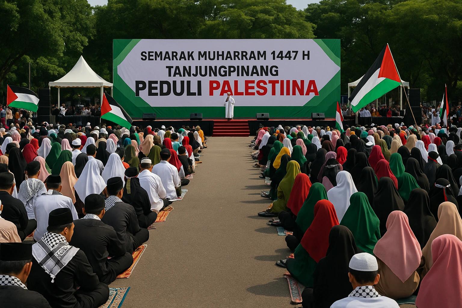 Semarak Muharam 1447 H Tanjungpinang Dukung Palestina