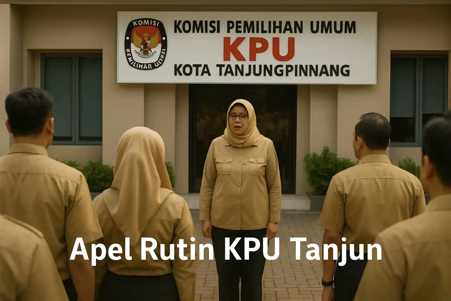 Apel rutin KPU Tanjungpinang digelar di halaman kantor