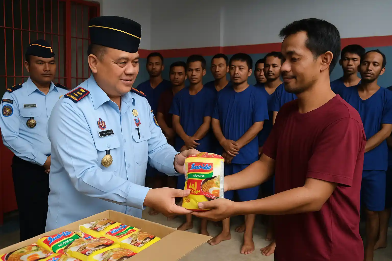 Bantuan Mie Instan Disalurkan di Lapas Tanjungpinang