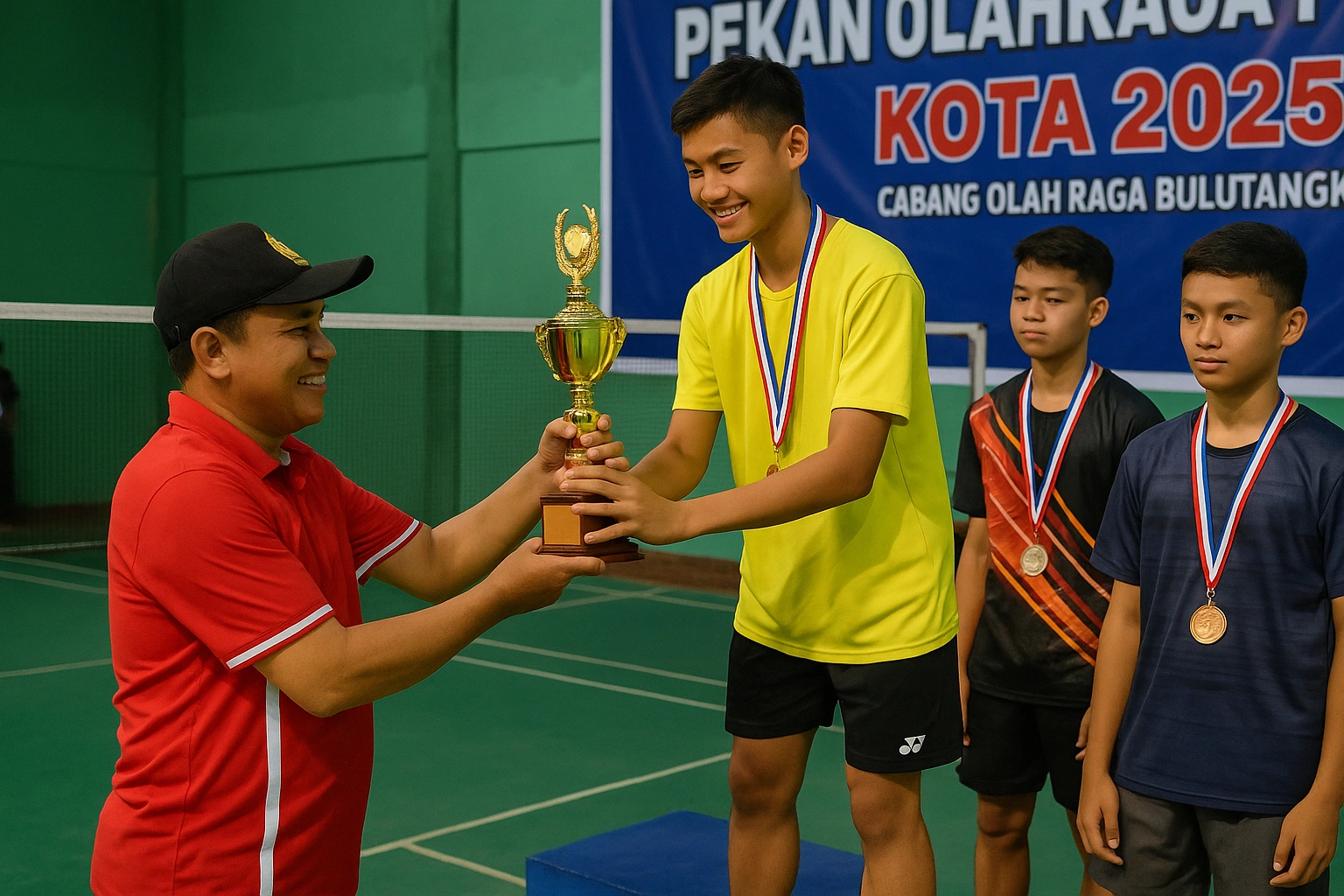 Cabor Bulutangkis POPKOT 2025 Tanjungpinang Ditutup