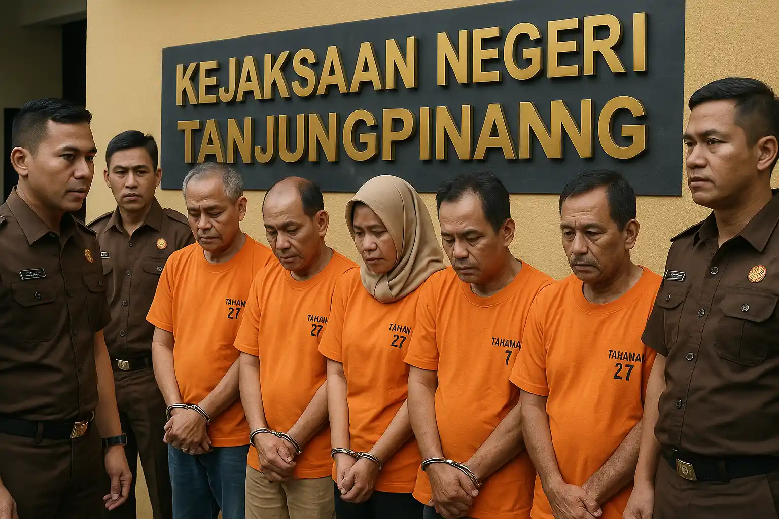 Enam Tersangka Mafia Tanah Tanjungpinang Diserahkan Kejari