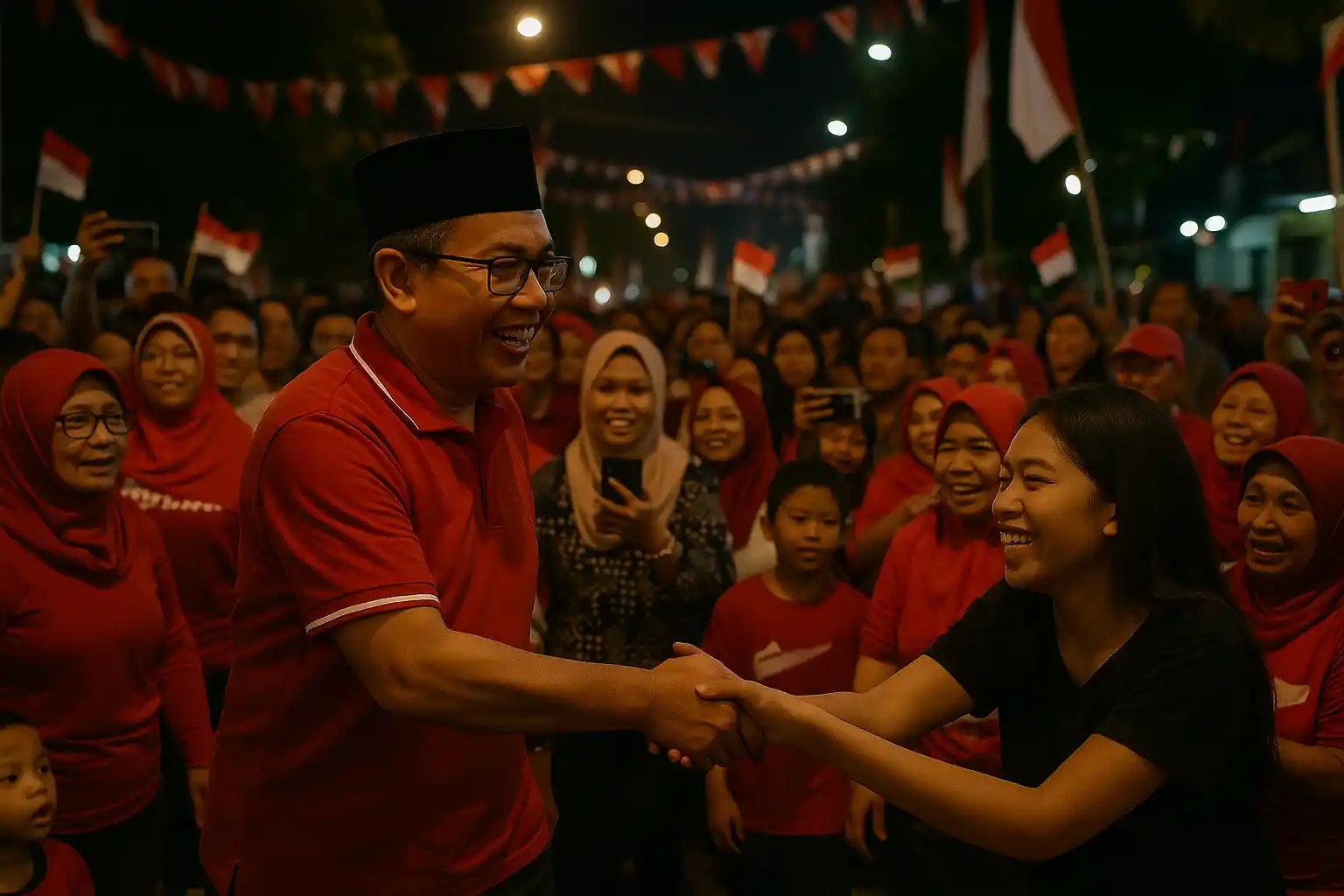Wali Kota Lis tak lelah sambangi warga di malam puncak HUT RI