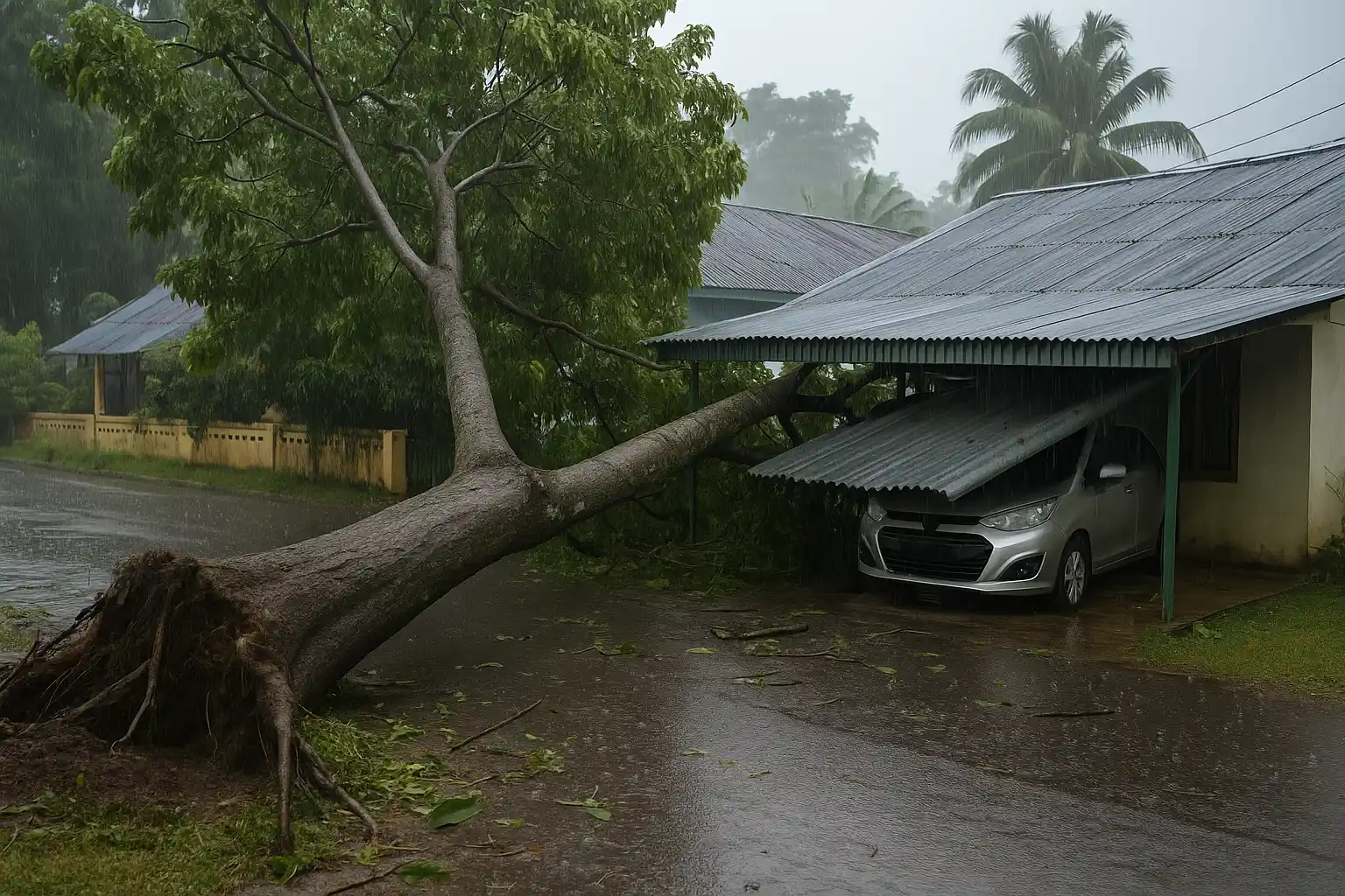 Hujan Deras Sebabkan Pohon Tumbang Tanjungpinang