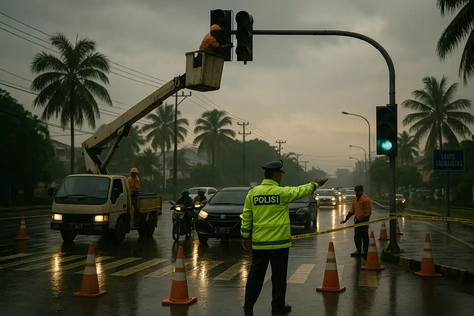 Perbaikan Lampu Merah Tanjungpinang Rampung 2 Hari