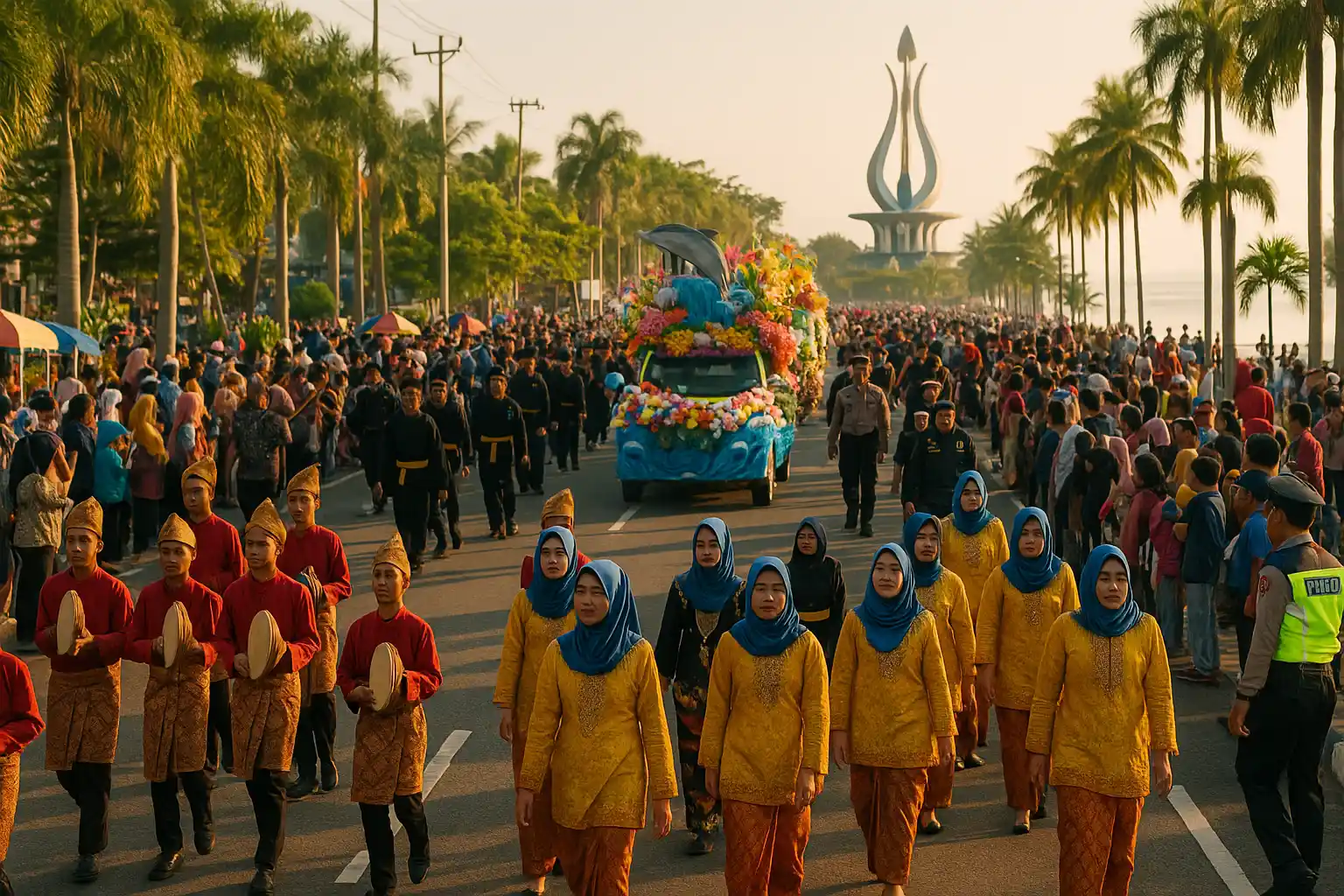 Pawai Budaya Tanjungpinang Meriahkan HUT Ke-24