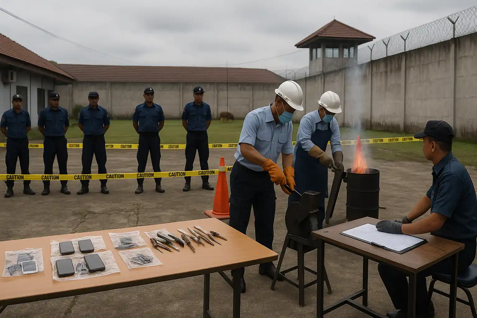Pemusnahan Barang Terlarang Lapas Tanjungpinang