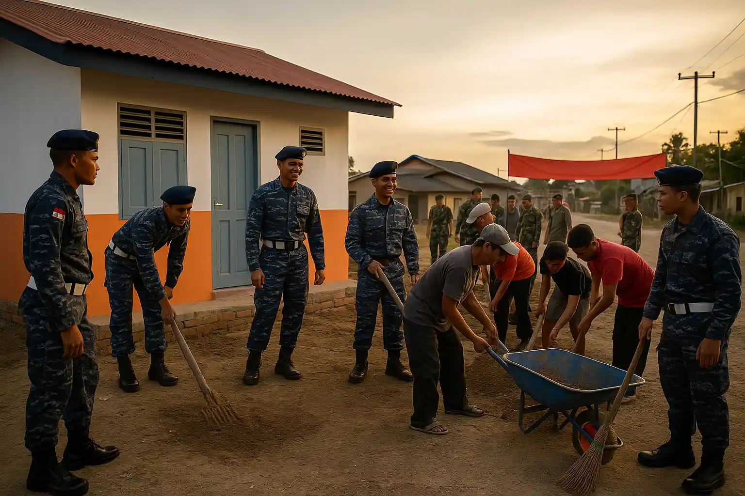 TMMD TNI AL Tanjungpinang Rampung di Kampung Melayu
