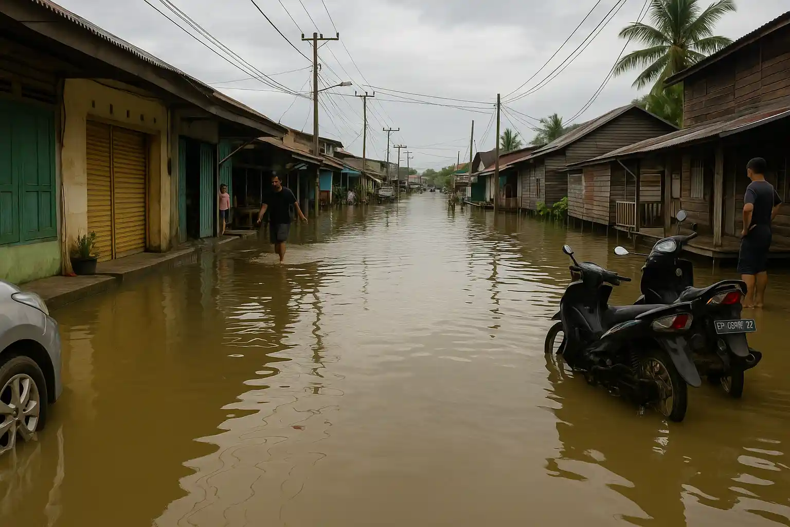 Banjir Rob Tanjungpinang Rendam Wilayah Pesisir