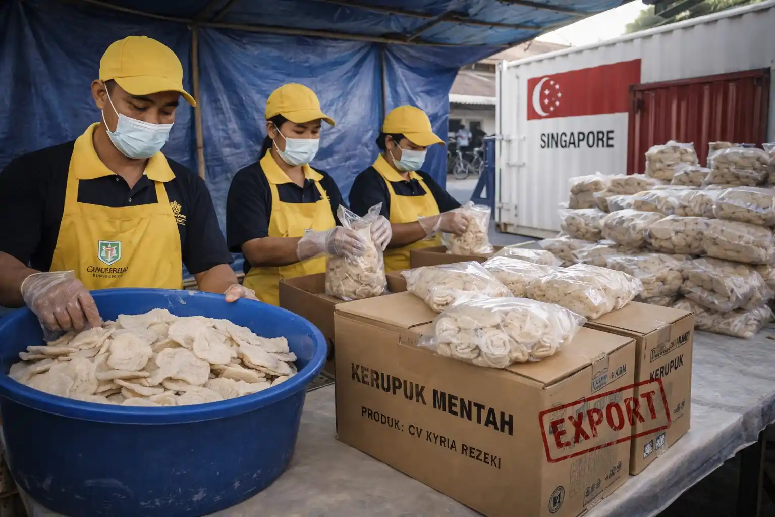 Ekspor Kerupuk Tanjungpinang Tembus Pasar Singapura