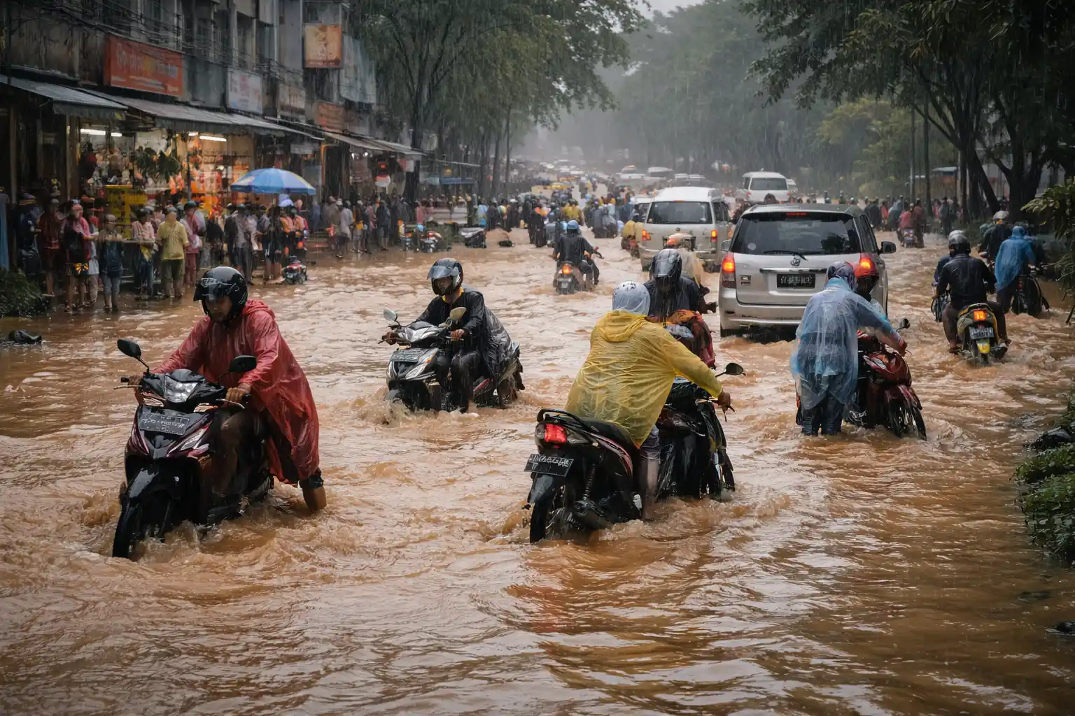 Hujan Deras Tanjungpinang Rendam Jalan Dan Perumahan