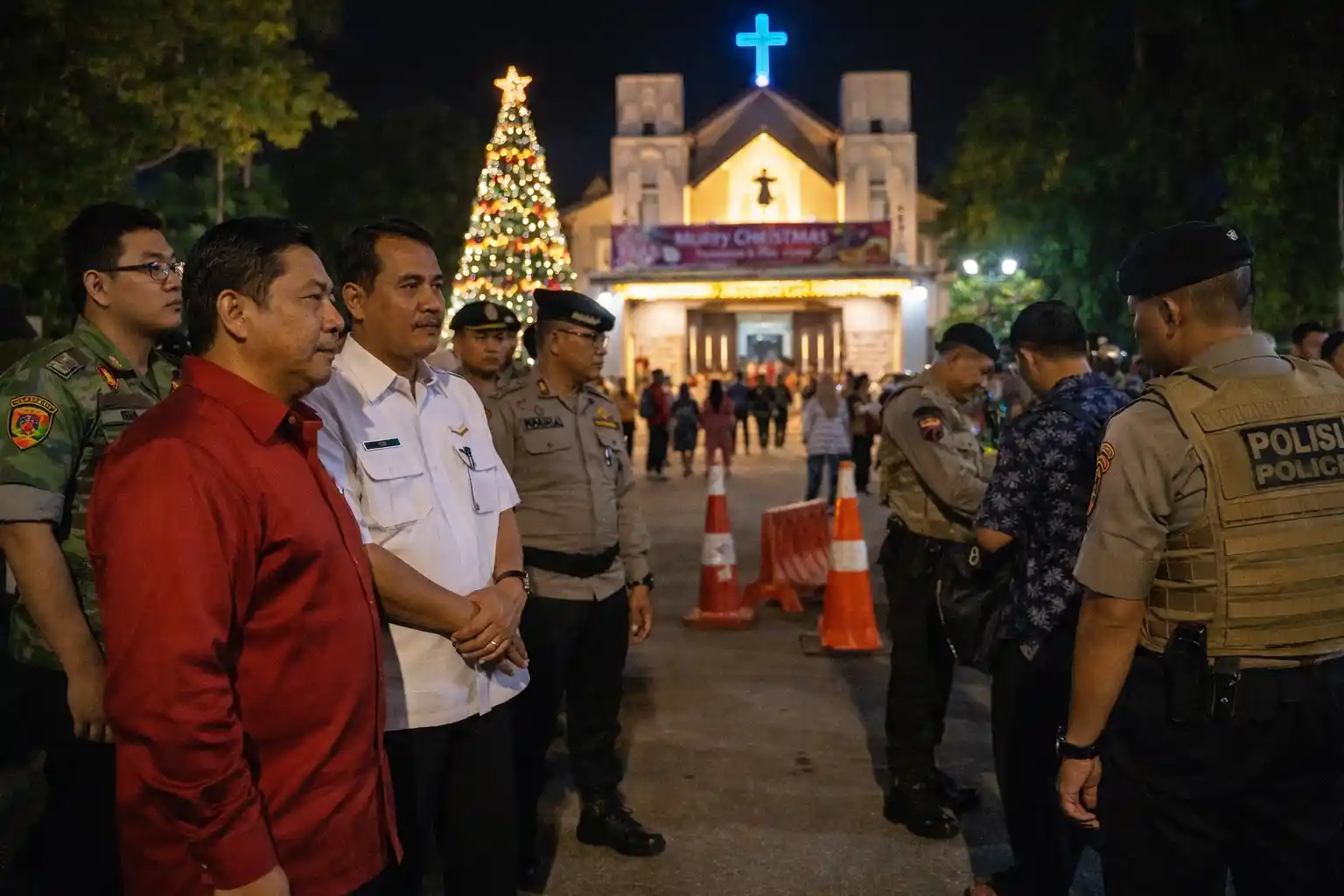 Lis Tinjau Gereja Natal Pastikan Aman Di Tanjungpinang