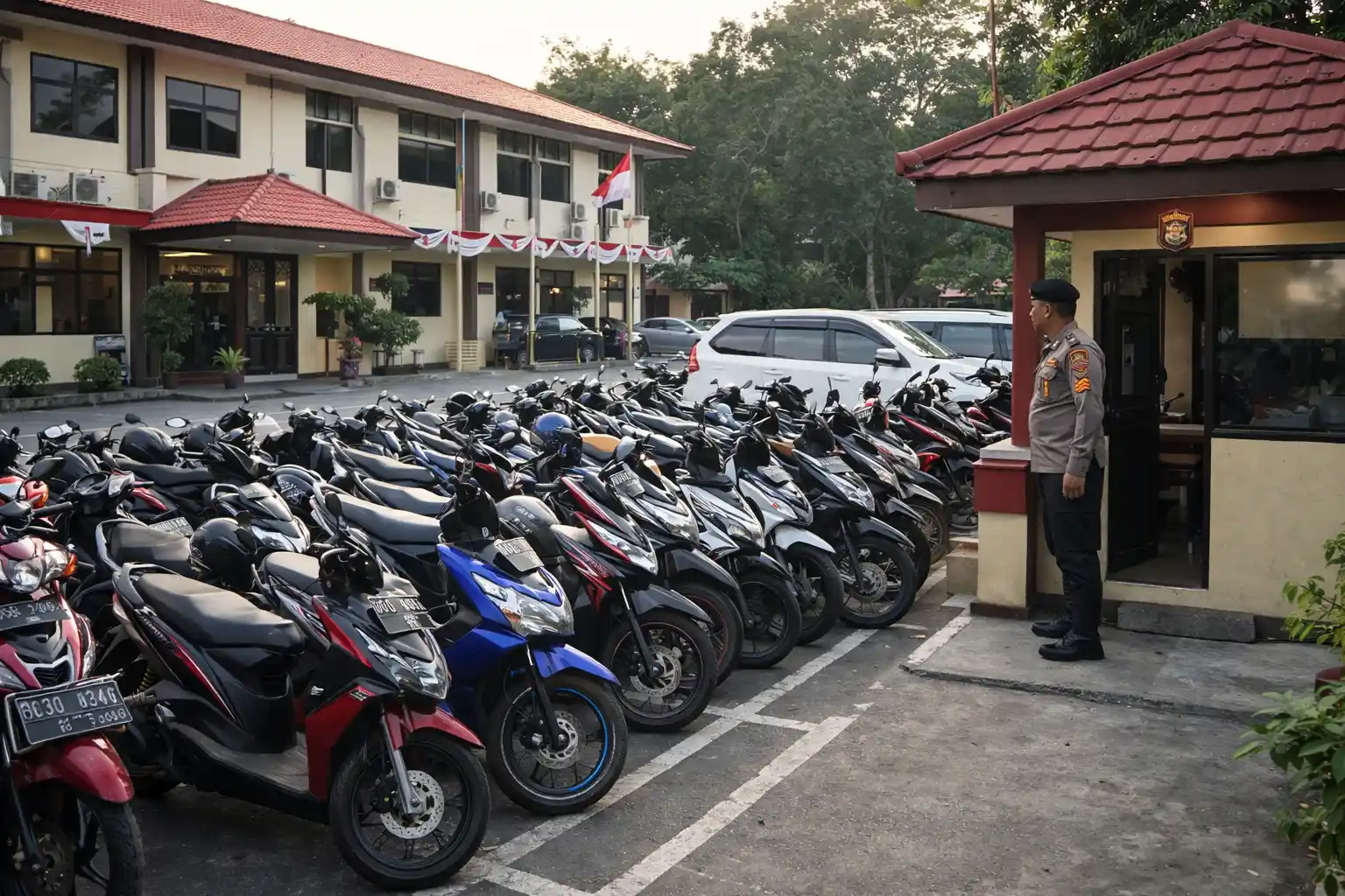 Penitipan Kendaraan Gratis Polresta Tanjungpinang Nataru