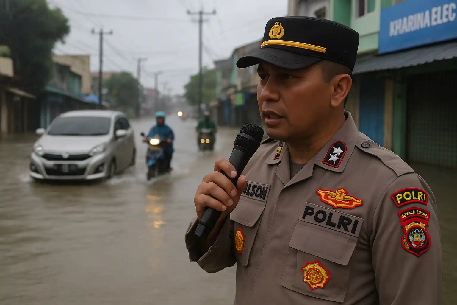 Waspada Banjir Rob Tanjungpinang, Polisi Buka Layanan 110