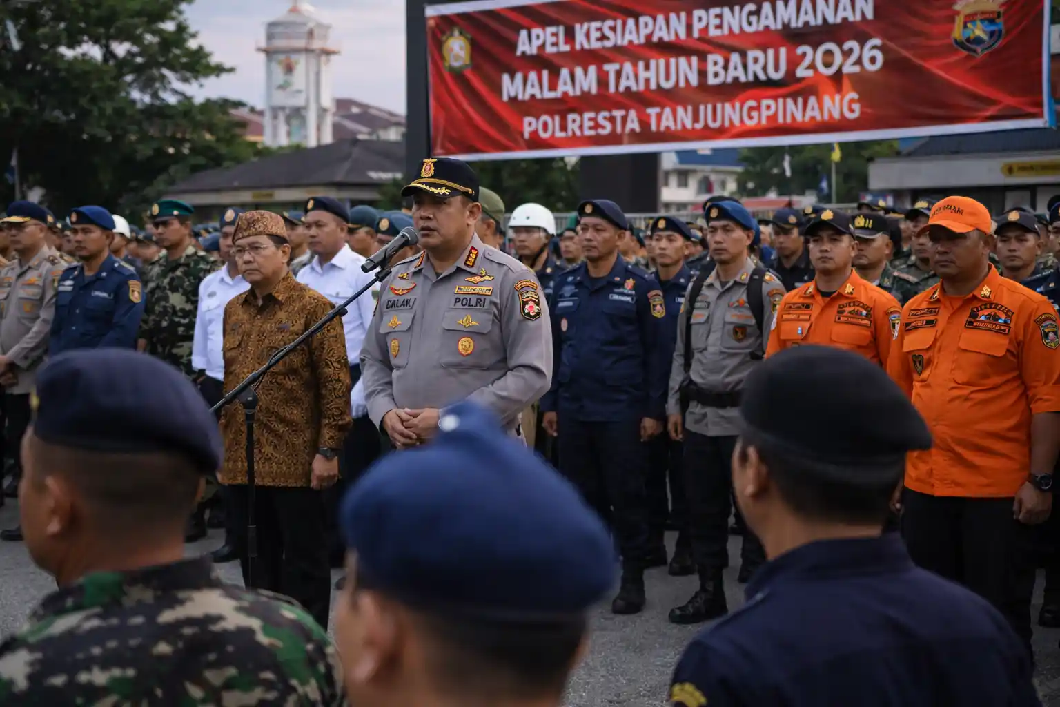 Apel Pengamanan Tahun Baru Polresta Jaga Tanjungpinang