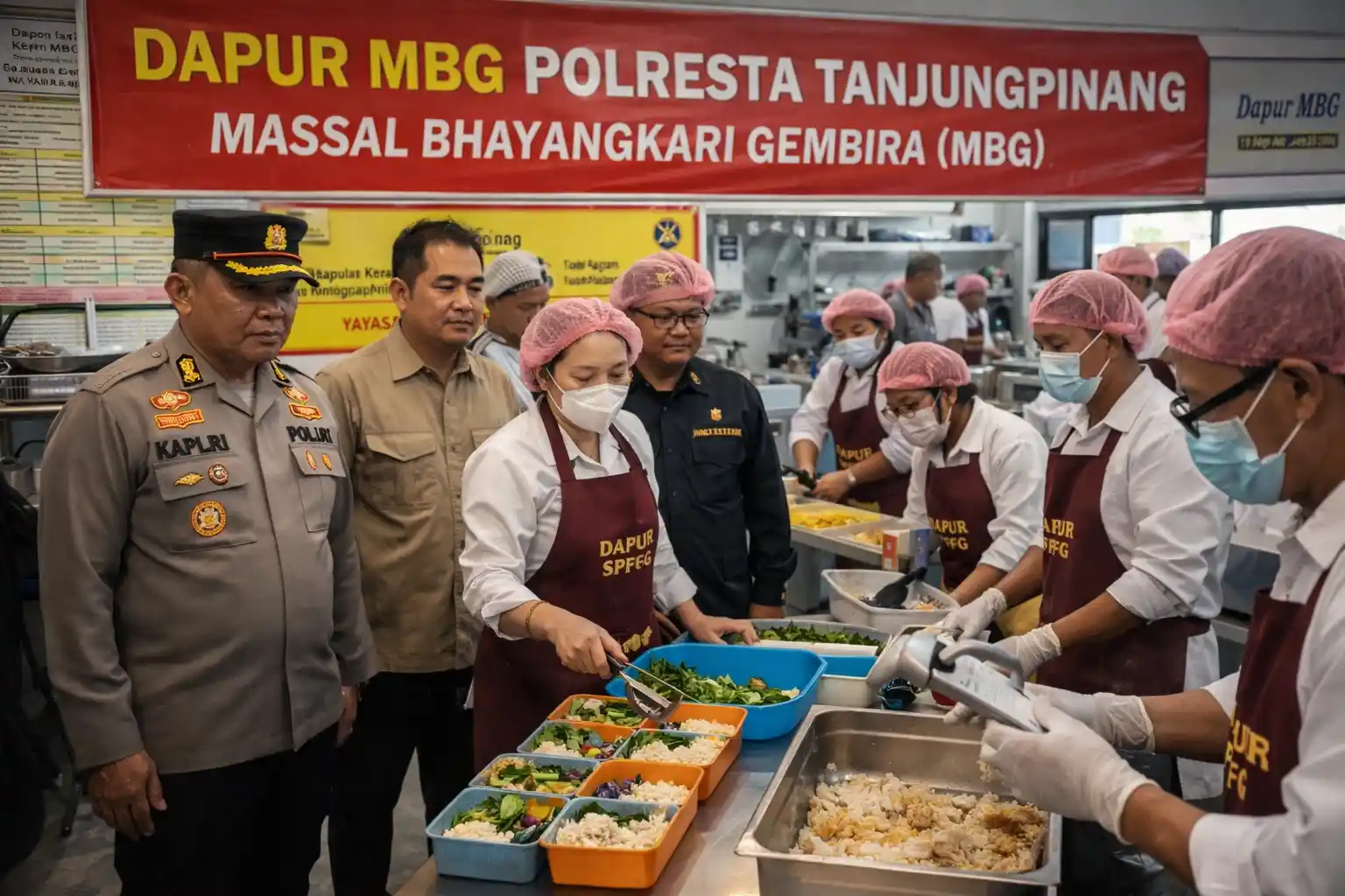 Dapur MBG Polresta Resmi Dibuka Untuk 1.515 Penerima