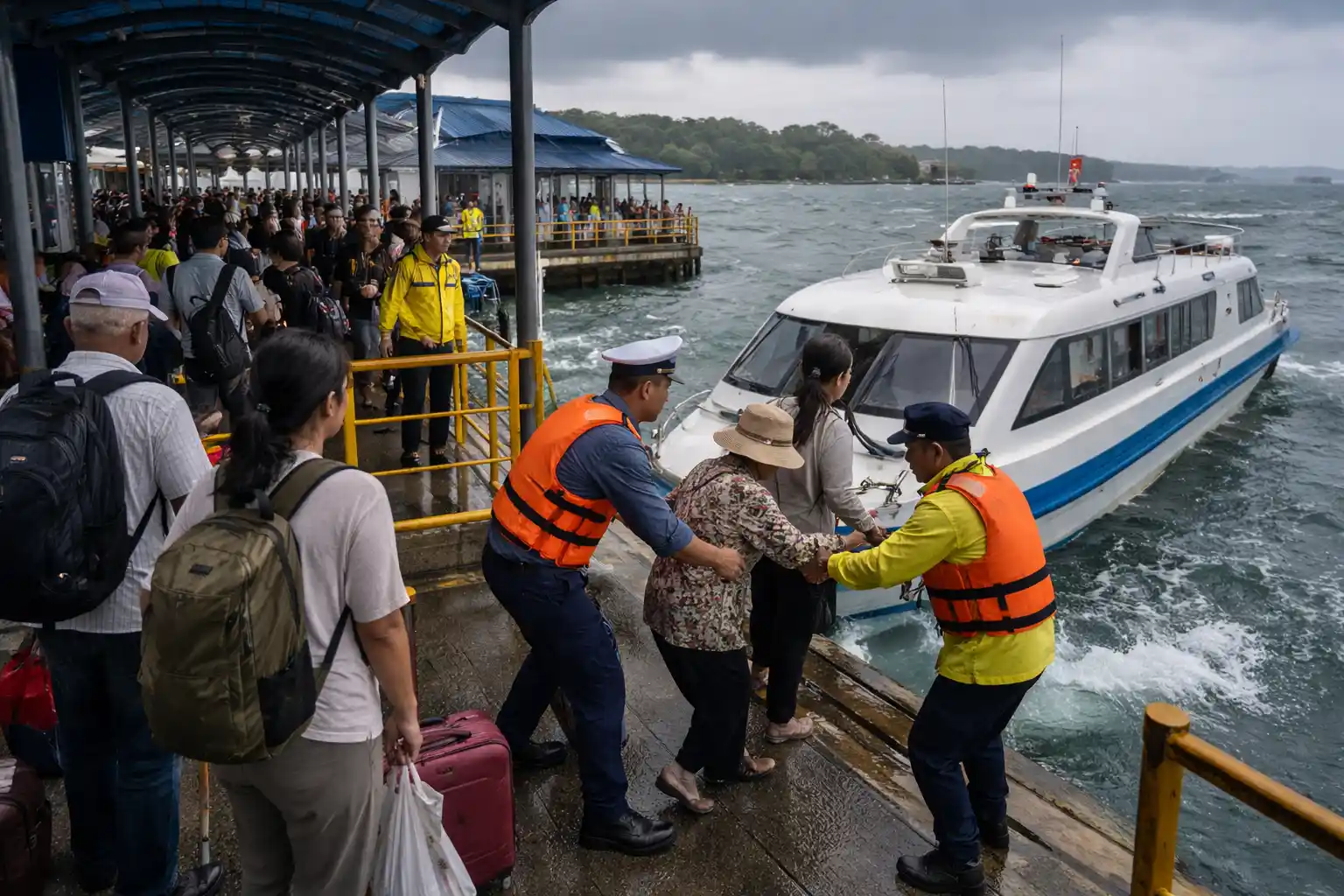 Rute Speedboat Dialihkan Saat Cuaca Buruk Di Pulau Ngenang